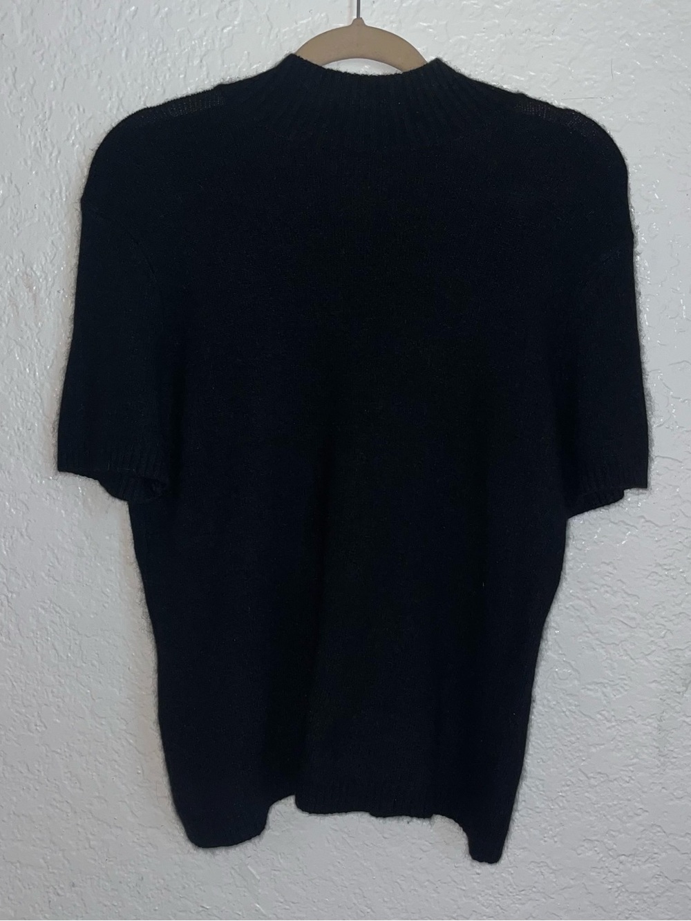 Style & Co collection angora rabbit hair lambswool blend mock neck sweater shirt